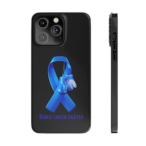 Badass Prostate Cancer Fighter iPhone 14 Phone Cases, cancer fighter, cancer warrior, cancer encouragement, cancer gift image 1