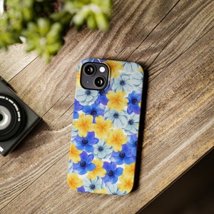 Blue and Yellow Flowers iPhone 13 Phone Cases image 6