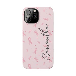 Personalized Badass Breast Cancer Fighter iPhone 13 Phone Cases image 1