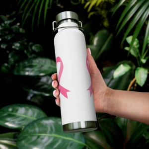Breast Cancer Ribbon Vacuum Insulated Bottle, 22oz. Perfect for the Breast Cancer Warrior in your life image 6