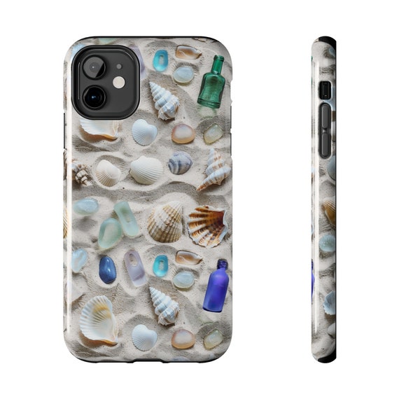 Seashells and Sea Glass iPhone Tough Case. Great for yourself or as a gift for your favorite beach lover.