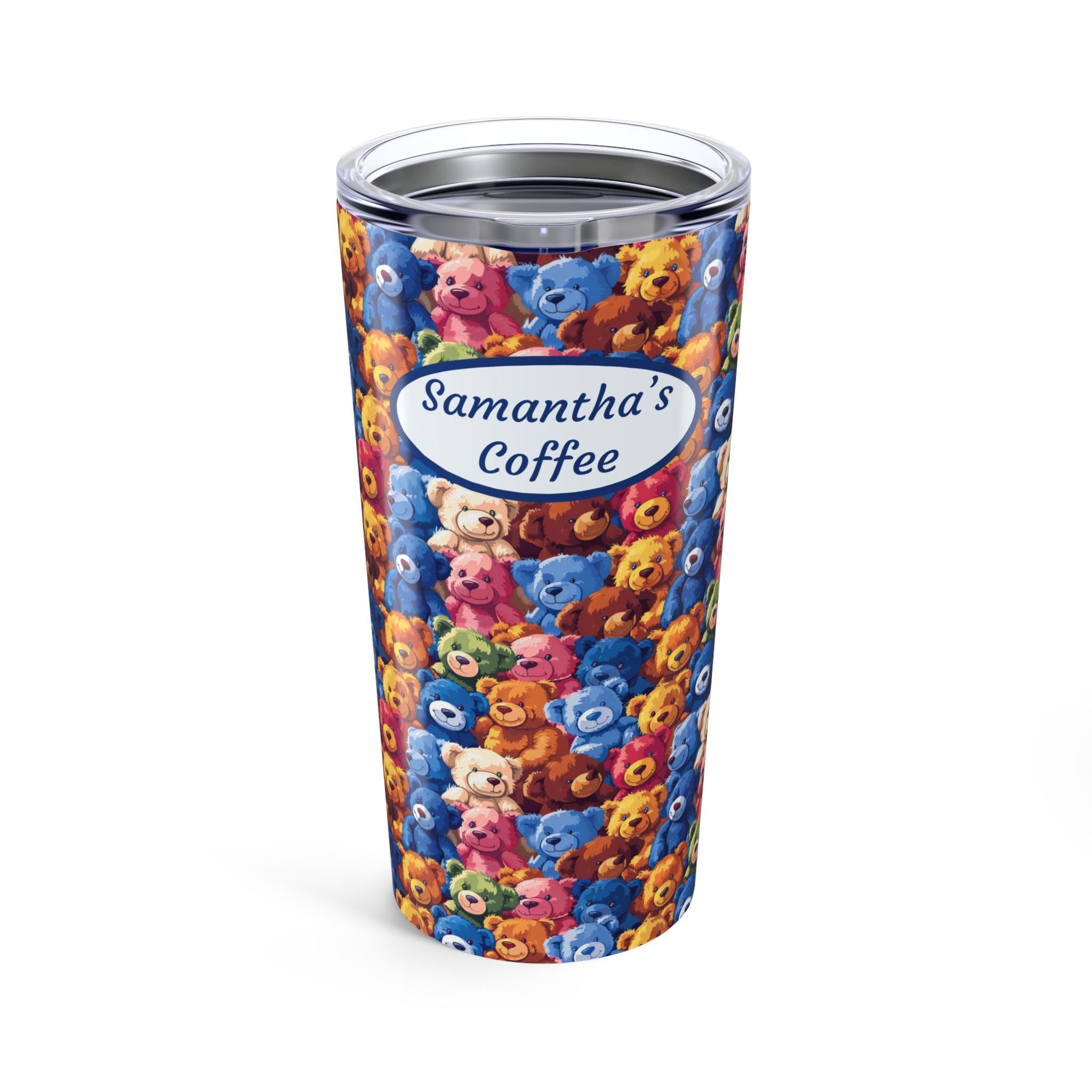 Personalized Adorable Teddy Bears Tumbler 20oz, So Incredibly Cute Customized Teddy Bears Travel Mug for your Teddy Bear lover!