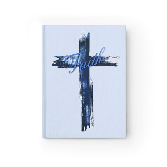 Faith and the Cross Blank Journal, Prayer Warrior, Christian Notebook, Prayer Warrior, Warrior of Faith, Christian Woman.