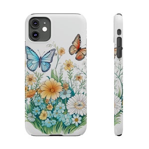Wildflowers and Butterflies Case for iPhone 11, Beautiful flowers in flowercore colors. Cottagecore, fairycore image 5