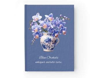 Blue Orchids Blank Journal