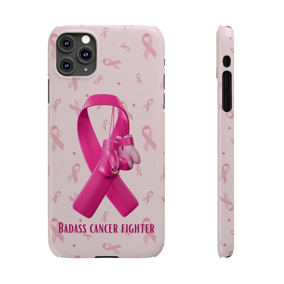 Badass Breast Cancer Fighter iPhone 11 Phone Cases, cancer fighter, cancer warrior, cancer encouragement, cancer gift