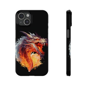 Angry Dragon iPhone 15 Phone Cases, Knightcore, medieval, Fantasy, Flying Dragon image 4