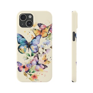 Watercolor Butterfly iPhone 15 Phone, Butterfly Gifts, Butterfly Tumbler, Butterfly iPhone, Butterfly Gift Women, Butterfly Lover Gift image 2