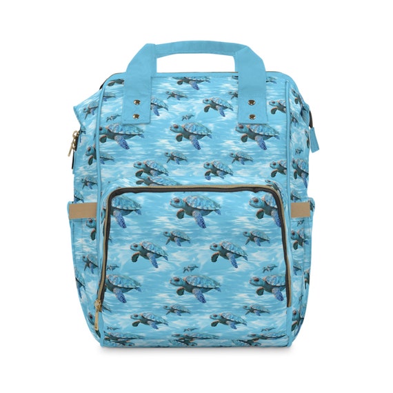 Cute Baby Sea Turtles Tote Backpack. Perfect backpack for everyday, for school or for your favorite Beach lover!