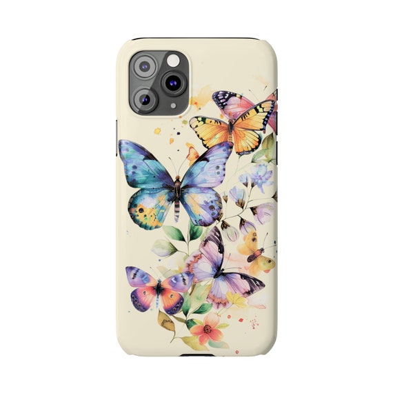 Watercolor Butterfly Case for iPhone 11, Butterfly Gifts, Butterfly Tumbler, Butterfly iPhone, Butterfly Gift Women, Butterfly Lover Gift