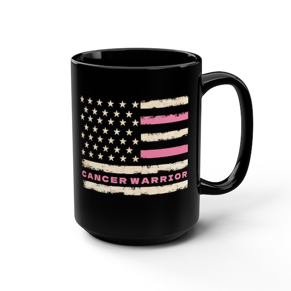 Breast Cancer Warrior Coffee Cup 15 oz. Cancer awareness, cancer fighter, cancer warrior, cancer encouragement, cancer gift