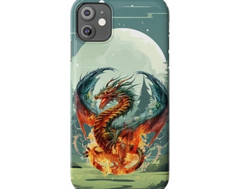 Fiery Dragon Case for iPhone 11, Knightcore, medieval, Fantasy, Flying Dragon