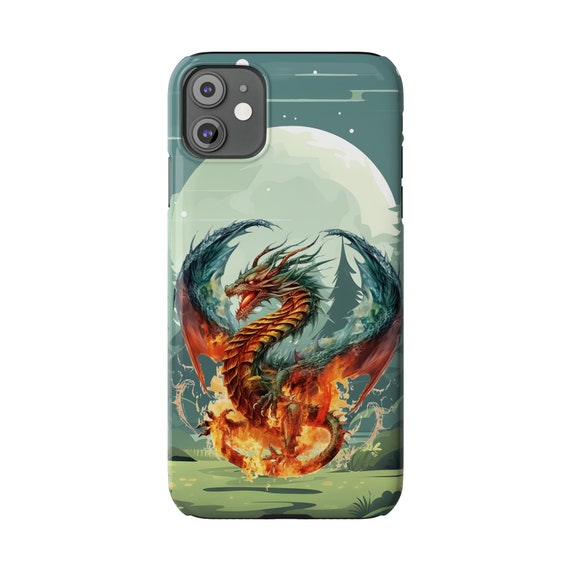 Fiery Dragon Case for iPhone 11, Knightcore, medieval, Fantasy, Flying Dragon