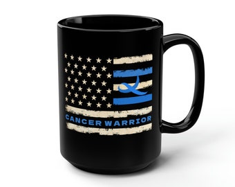 Prostate Cancer Warrior Coffee Cup 15 oz. Cancer awareness, cancer fighter, cancer warrior, cancer encouragement, cancer gift