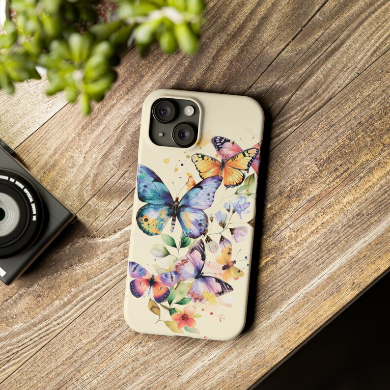 Watercolor Butterfly iPhone 15 Phone, Butterfly Gifts, Butterfly Tumbler, Butterfly iPhone, Butterfly Gift Women, Butterfly Lover Gift image 8