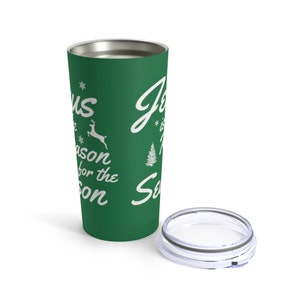Jesus is the Reason for the Season Tumbler 20oz, Have a Very Merry Christmas with this cute Christmas Mug image 4