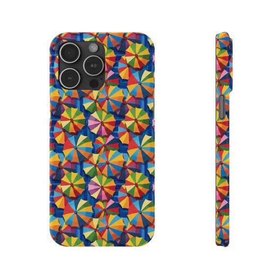 Umbrellas on iPhone 15 Phone Cases. Beach umbrellas, Umbrellas on your iPhone cover in a cool retro effect