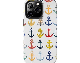 Anchors Tough Phone Cases, Brightly Colored Anchors for your Sailing and Boating Enthusiast