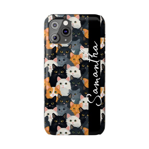 Personalized Cute cats iPhone 11 Phone Cases. These cats and kittens are the Perfect custom gift for your favorite cat lover!