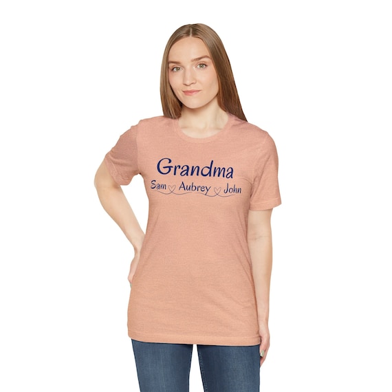 Personalized Grandma T-Shirt, Add your own text shirt, Custom Mom Shirt, Personalized Nana Shirt, Customized Grandchildren Shirt