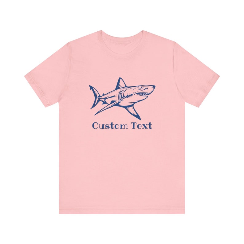 Custom Text Great White Shark T-Shirt print on the front, Shark Shirt, Great White Shark Shirt, Shark Gift, Great White Shark Drawing image 5