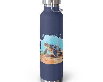Baby Sea Turtle Insulated Bottle, 22oz. Colorful watercolor sea turtle, save the turtles, sea turtle lover, sea turtles, save the turtles