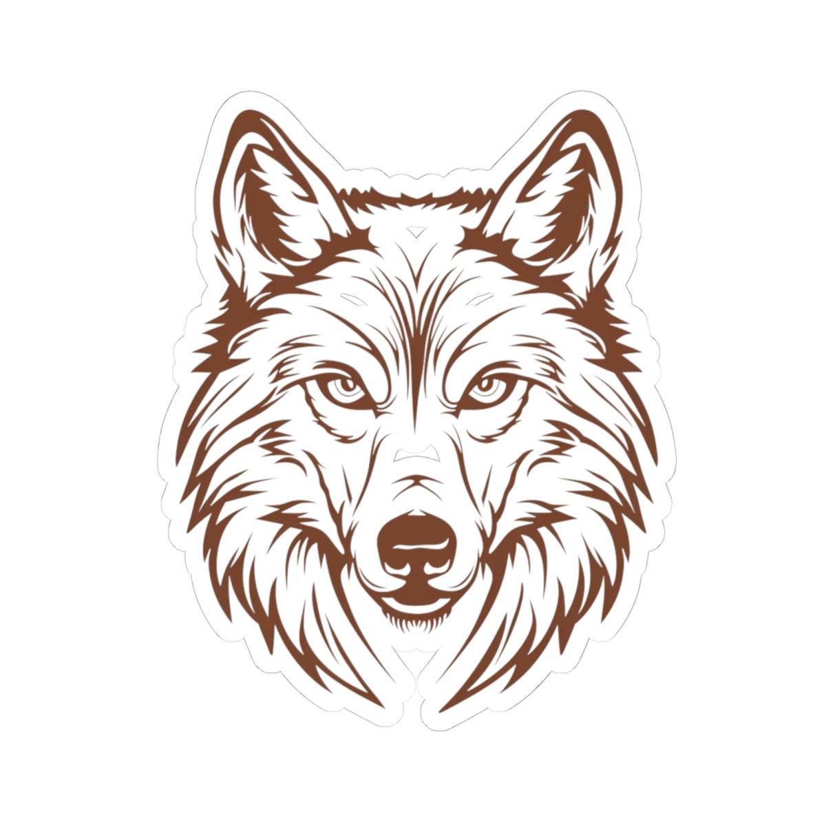 Wolf Sticker with Transparent or White Edges. Add this Wolf image to your bottle, computer or books!