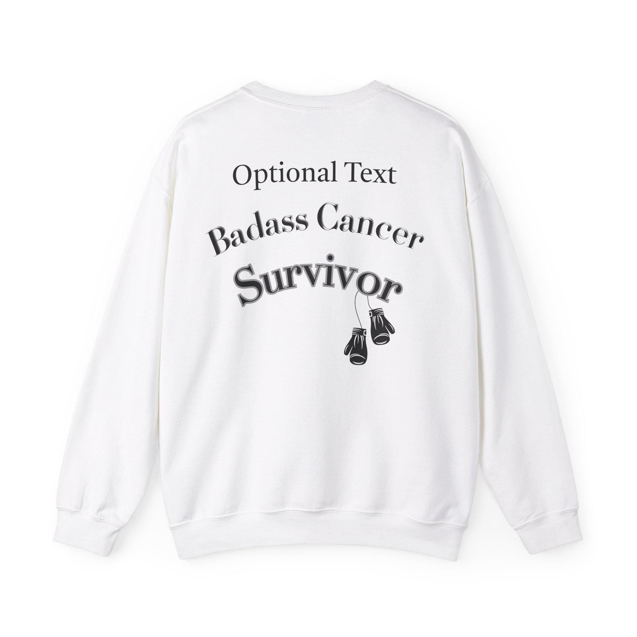 Cancer Survivor Sweatshirt Badass Melanoma with Optional Personalization. Add Custom Text to make the perfect gift for your cancer survivor