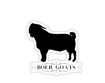 Boer Goat Sticker in White ot Transparent, Boer goat rancher, boer goats, Boer Goat Lover, Ranch Decor, Show Goat, Boer Meat Goat
