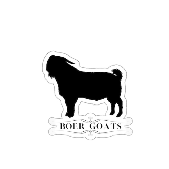 Boer Goat Sticker in White ot Transparent, Boer goat rancher, boer goats, Boer Goat Lover, Ranch Decor, Show Goat, Boer Meat Goat