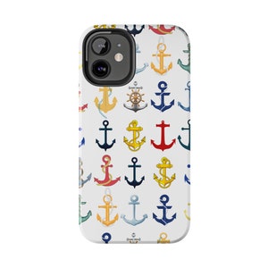 Anchors iPhone 12 cases. Brightly Colored Anchors for your Sailing and Boating Enthusiast image 4