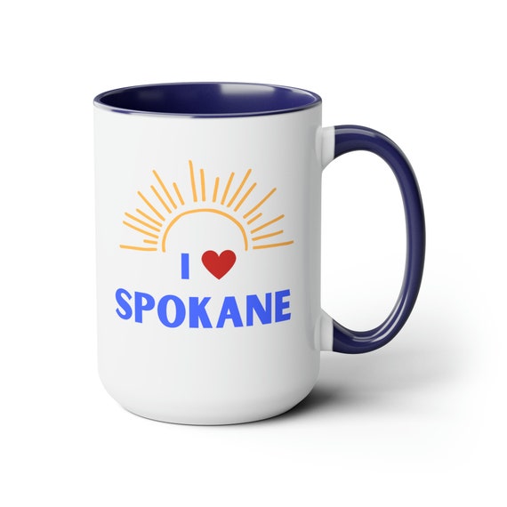 I Love Spokane Coffee Mugs, 15oz