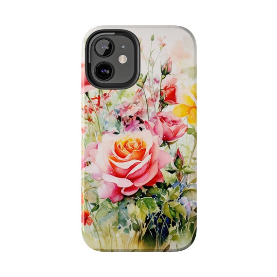 Watercolor Roses iPhone 12 Cases. Beautiful watercolor roses on your iPhone case, Amazing graphic!