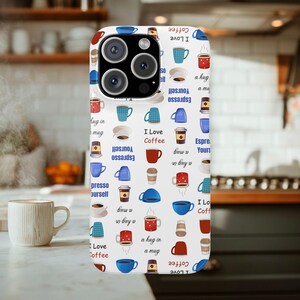 I Love Coffee iPhone 17, 16, 15, 14, 13, 12 Cases. Perfect gift for your coffee lover!