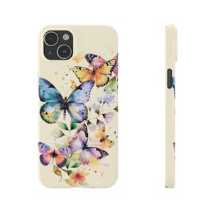 Watercolor Butterfly iPhone 15 Phone, Butterfly Gifts, Butterfly Tumbler, Butterfly iPhone, Butterfly Gift Women, Butterfly Lover Gift image 3