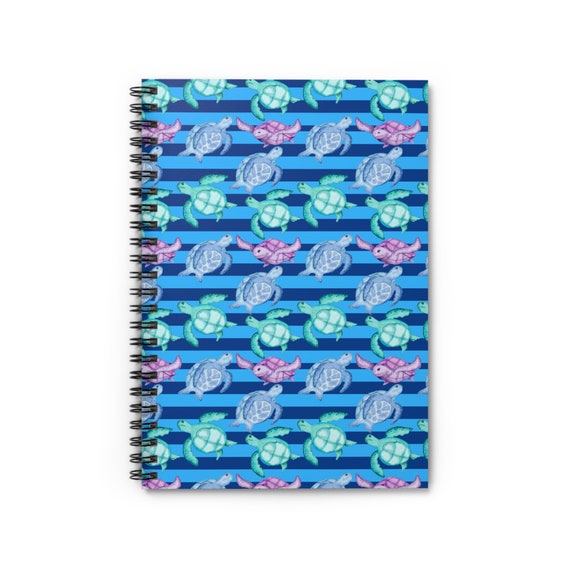 Sea Turtles Spiral Notebook - Ruled Line, marine life, sea turtle enthusiast, turtle conservation, wildlife support, nature lover