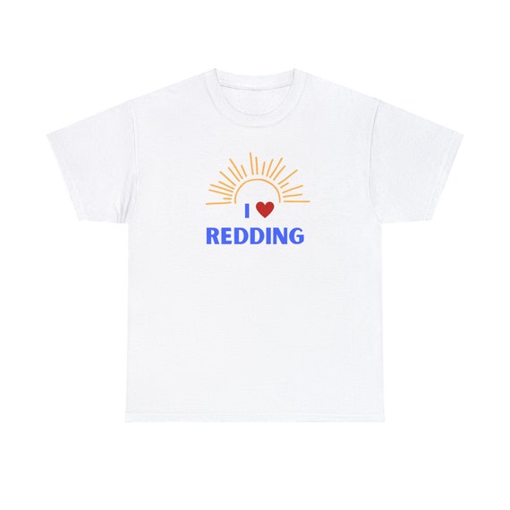 I Love Redding Womens Unisex Cotton Tee