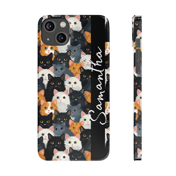 Personalized Cute cats iPhone 14 Phone Cases. These cats and kittens are the Perfect custom gift for your favorite cat lover!