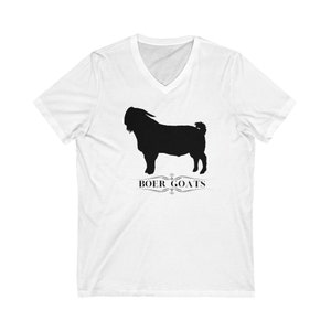 Boer goat Shirt V-Neck, Boer goats, Perfect for Boer Goat rancher, Boer Goat Lover, Ranch Decor, Show Goat, Boer Meat Goat, boer goat tshirt image 1