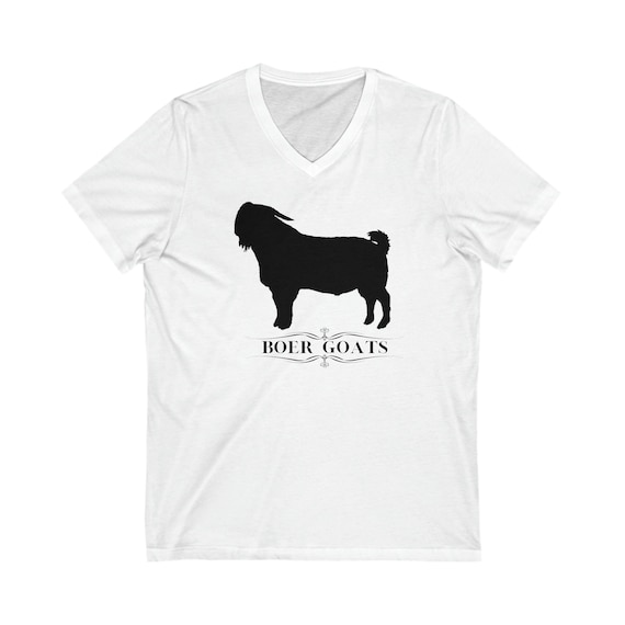 Boer goat Shirt V-Neck, Boer goats, Perfect for Boer Goat rancher, Boer Goat Lover, Ranch Decor, Show Goat, Boer Meat Goat, boer goat tshirt