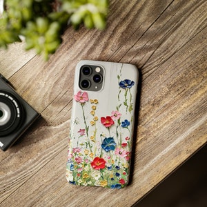 Amazing painting of Wildflowers on iPhone 11 Phone Cases, floral painting, floral image, wildflower painting image 6