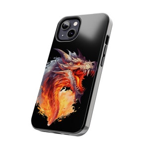 Angry Dragon iPhone 13 Cases, Knightcore, medieval, Fantasy, Flying Dragon, Fiery Golden Dragon image 5