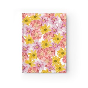 Pink and Yellow Flowers Blank Journal image 2