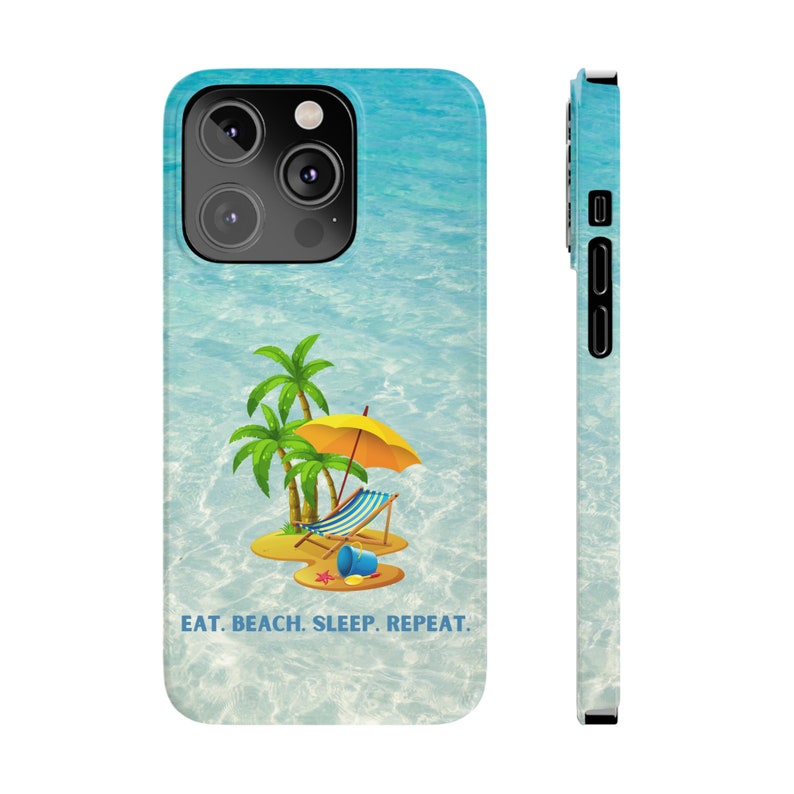 Eat. Beach. Sleep.. Repeat. iPhone 14 Phone Cases image 1
