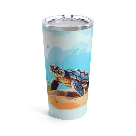 Baby Sea Turtle Insulated cup 20oz. Save the Turtles, Sea Turtle Lover, Beach Lover