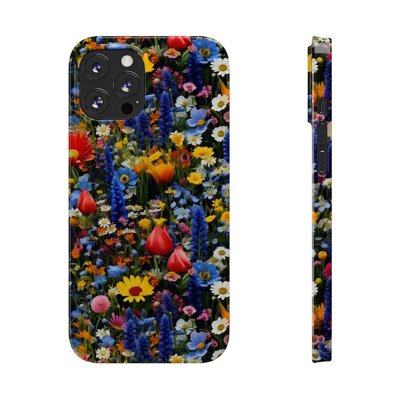 Colorful Wildflowers iPhone 12 Phone Cases