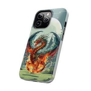 Fiery Dragon iPhone 13 Cases, Knightcore, medieval, Fantasy, Flying Dragon image 7