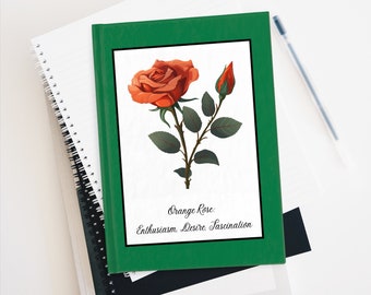 Orange Rose Blank Journal