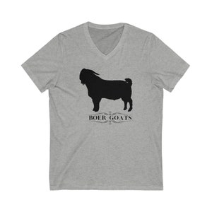 Boer goat Shirt V-Neck, Boer goats, Perfect for Boer Goat rancher, Boer Goat Lover, Ranch Decor, Show Goat, Boer Meat Goat, boer goat tshirt image 3