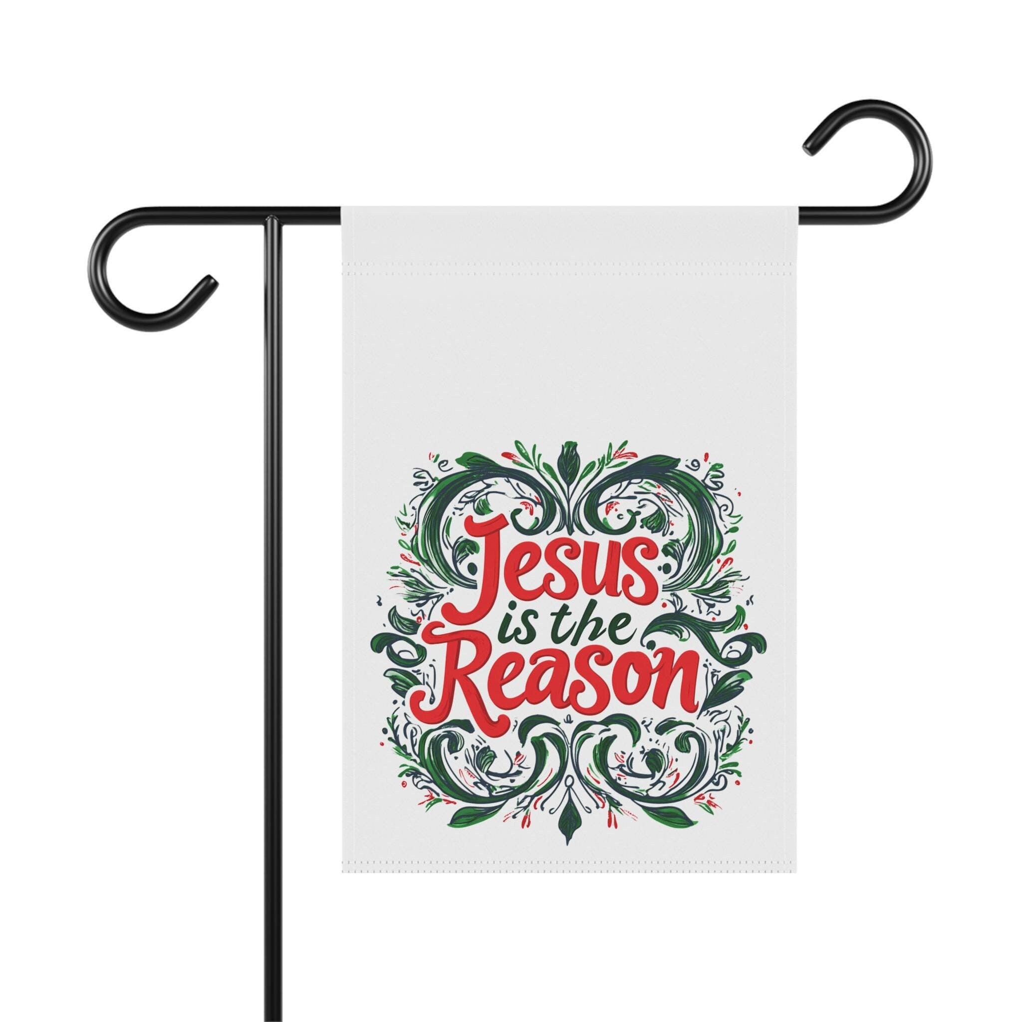 Jesus is the Reason Garden & House Banner. This is the perfect addition to your yard or home with Jesus is the Reason (for the Season)